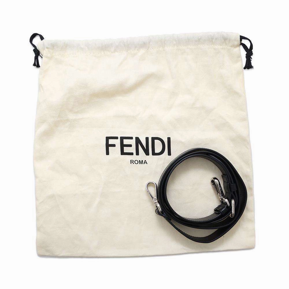 FENDI Zucca Bucket Trunk Shoulder Bag Black7VA507 Canvas Leather
