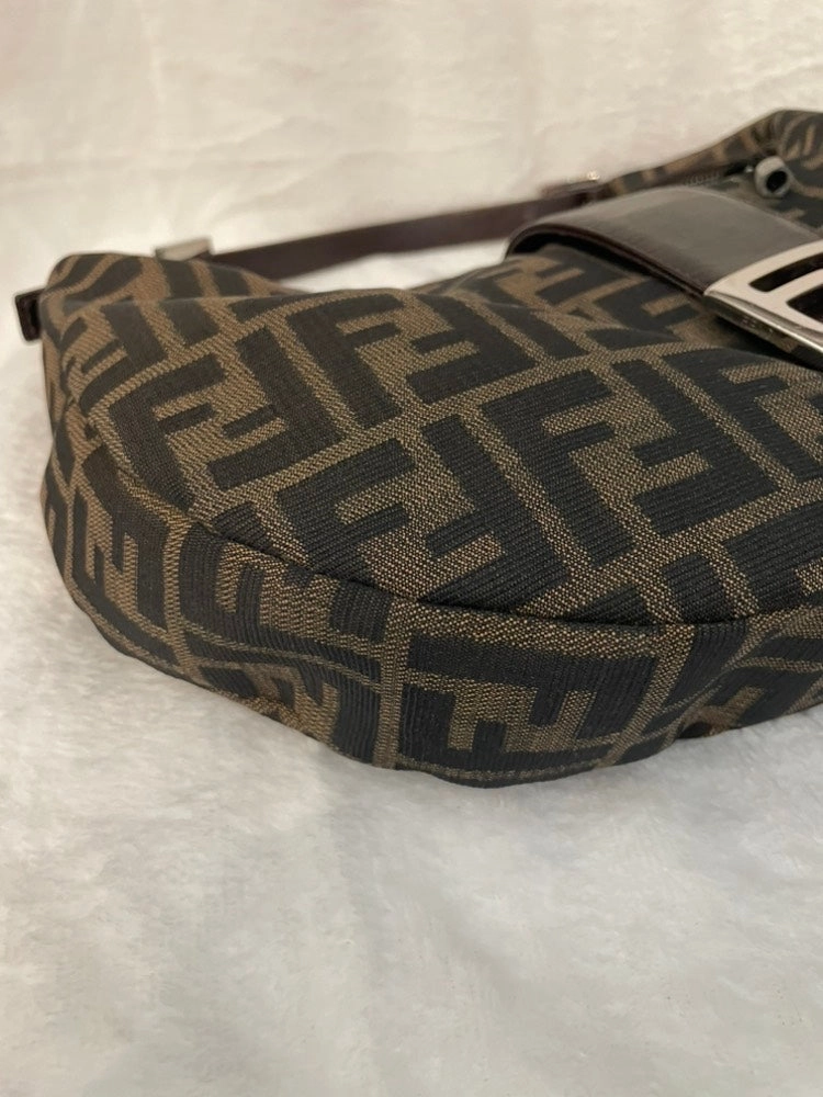 Fendi Zucca Pattern Brown Shoulder Bag