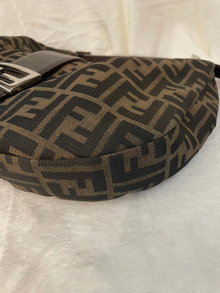 Fendi Zucca Pattern Brown Shoulder Bag
