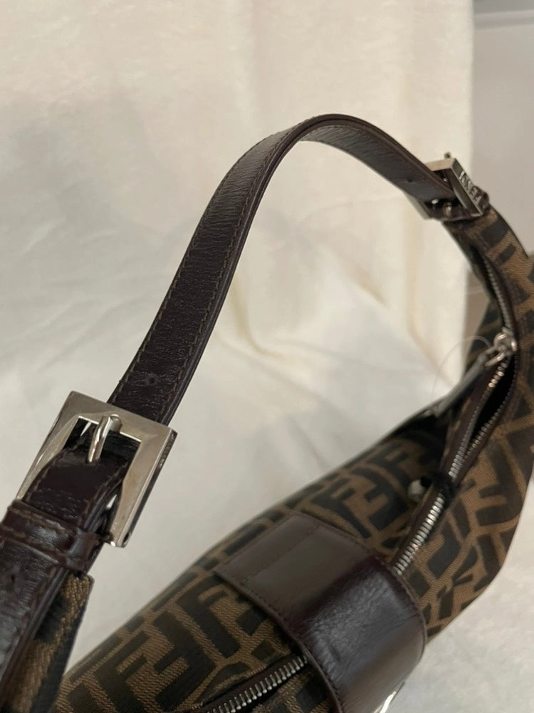 Fendi Zucca Pattern Brown Shoulder Bag