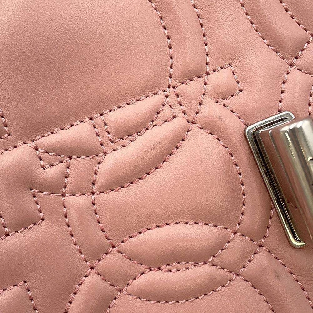 Ferragamo Gancini Motif Flap ChainShoulder Bag Pink21H168 Leather