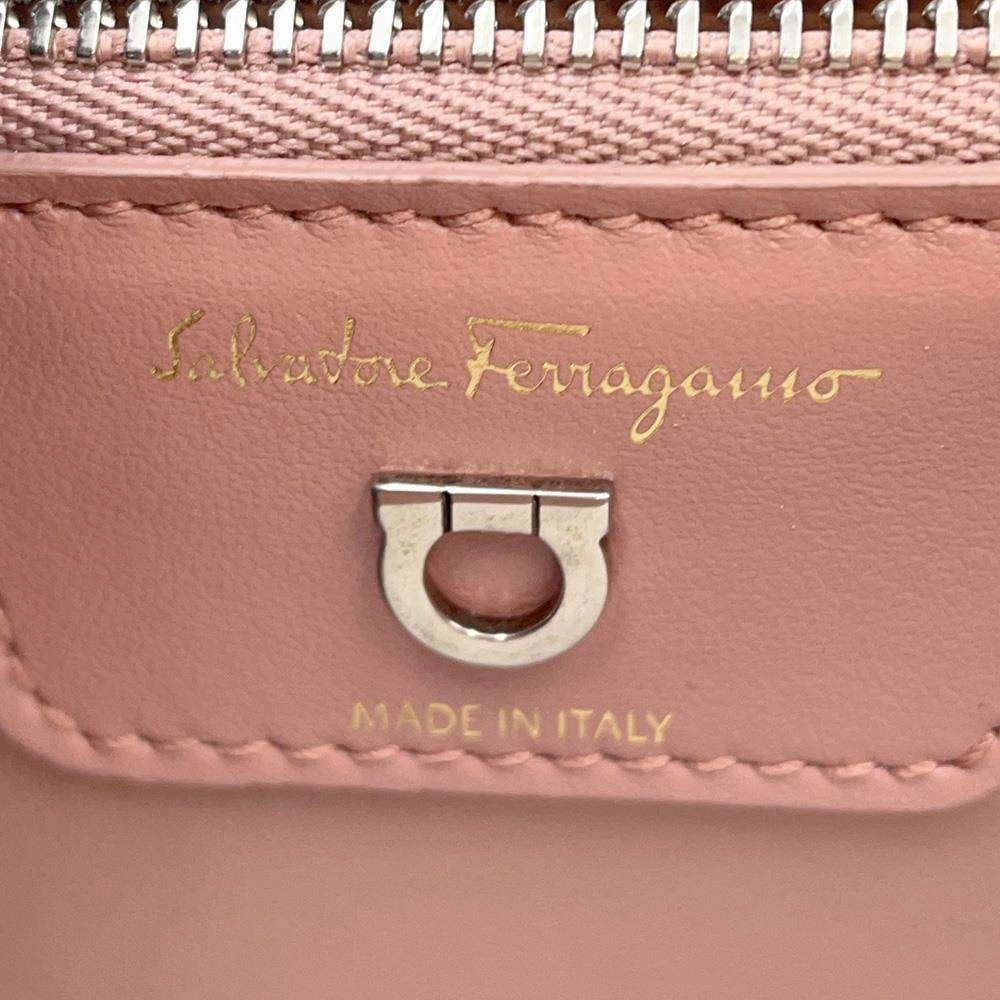 Ferragamo Gancini Motif Flap ChainShoulder Bag Pink21H168 Leather