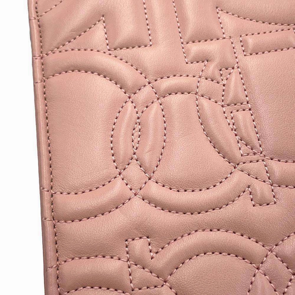 Ferragamo Gancini Motif Flap ChainShoulder Bag Pink21H168 Leather