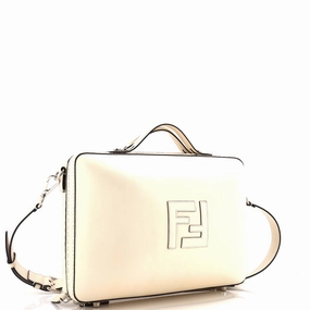 FF Logo Suitcase Crossbody Bag Leather Medium