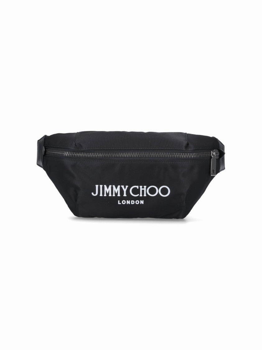 Finsley" Black Nylon Belt Bag