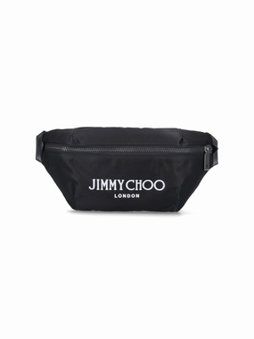 Finsley" Black Nylon Belt Bag