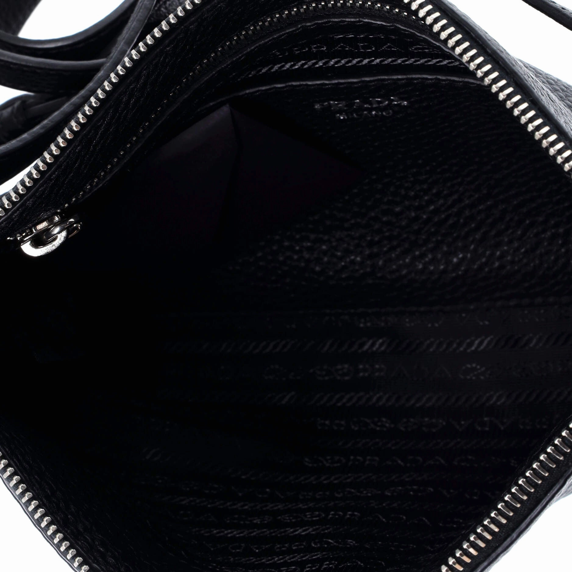 Flat Zip Crossbody Bag Vitello Daino Mini