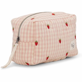 Flss Pink Berry Gingham Dolly Small Toiletry Bag