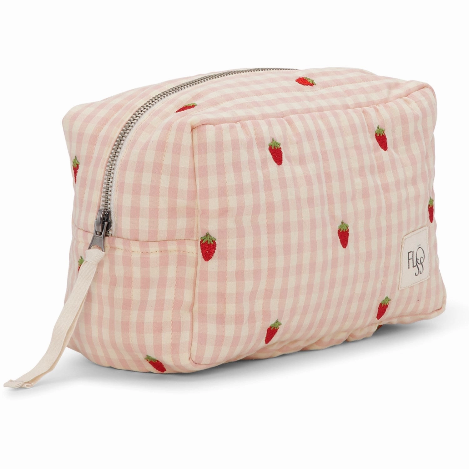 Flss Pink Berry Gingham Dolly Small Toiletry Bag