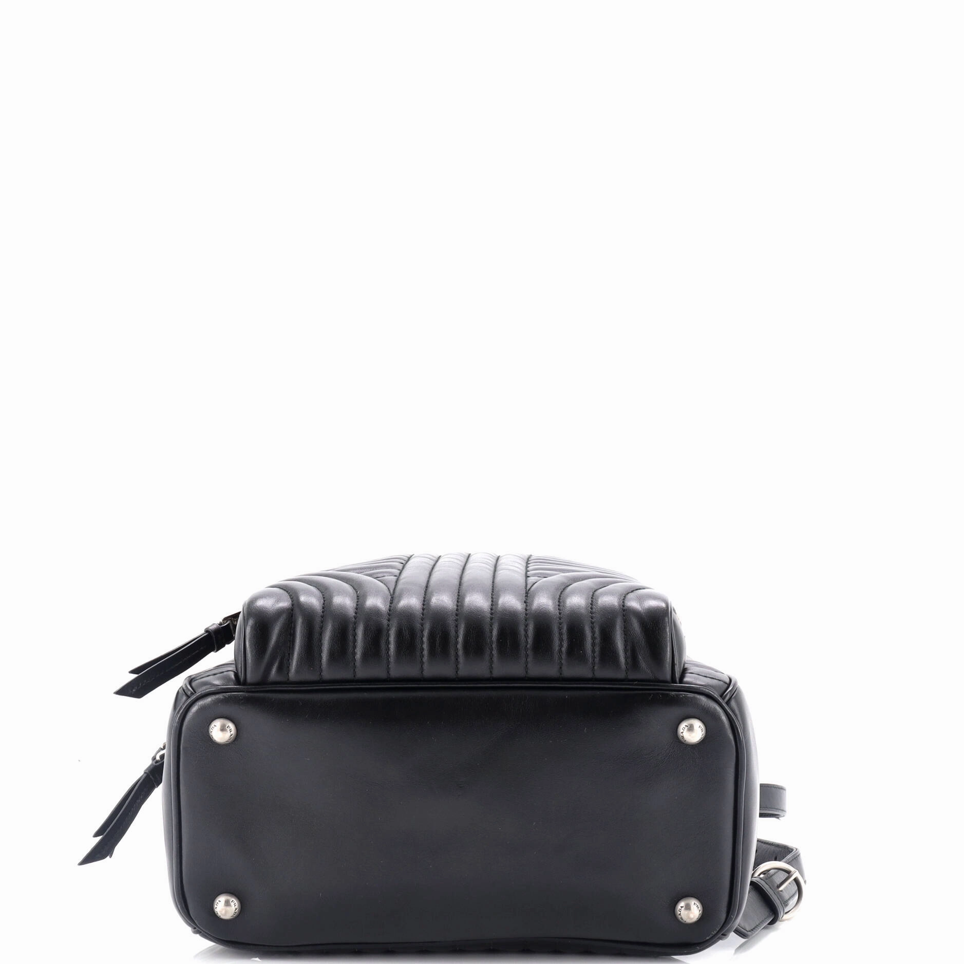 Front Pocket Backpack Diagramme Quilted Leather Small
