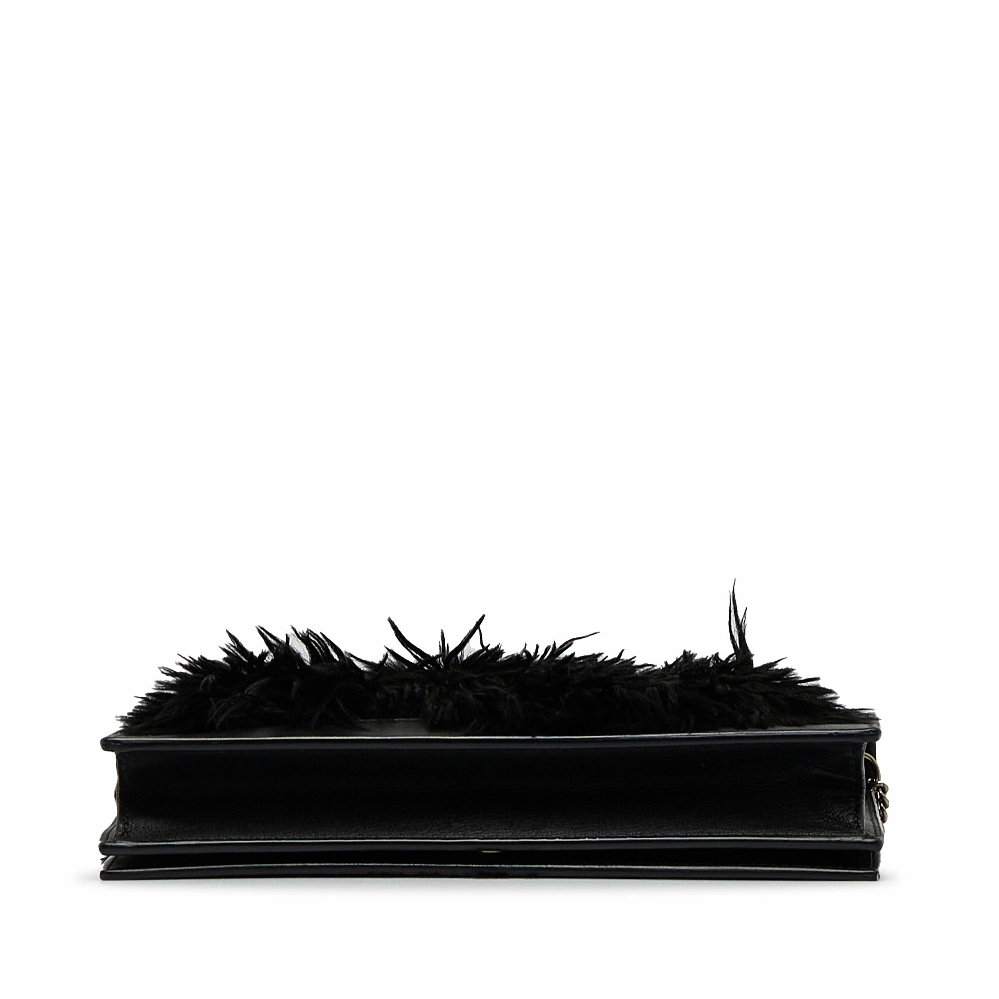 Fur-Trim Frame Crossbody Bag