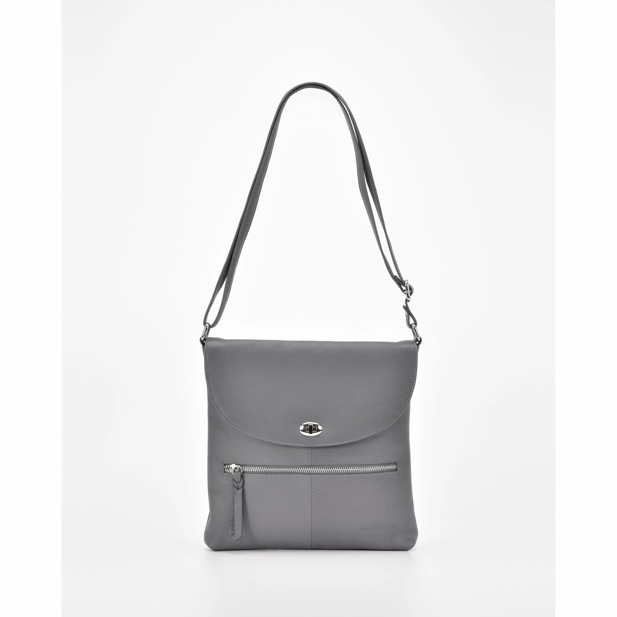GABEE Loxton RFID Protective Leather Turnlock Crossbody