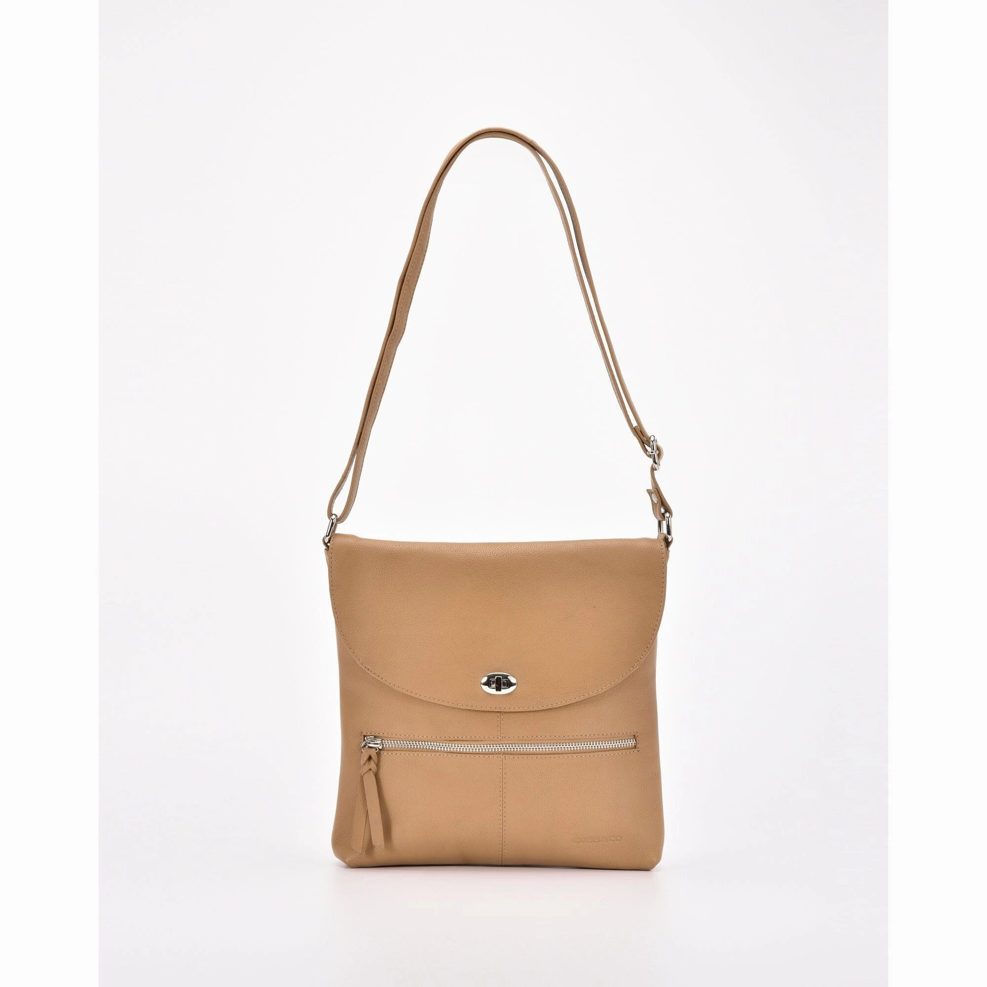 GABEE Loxton RFID Protective Leather Turnlock Crossbody