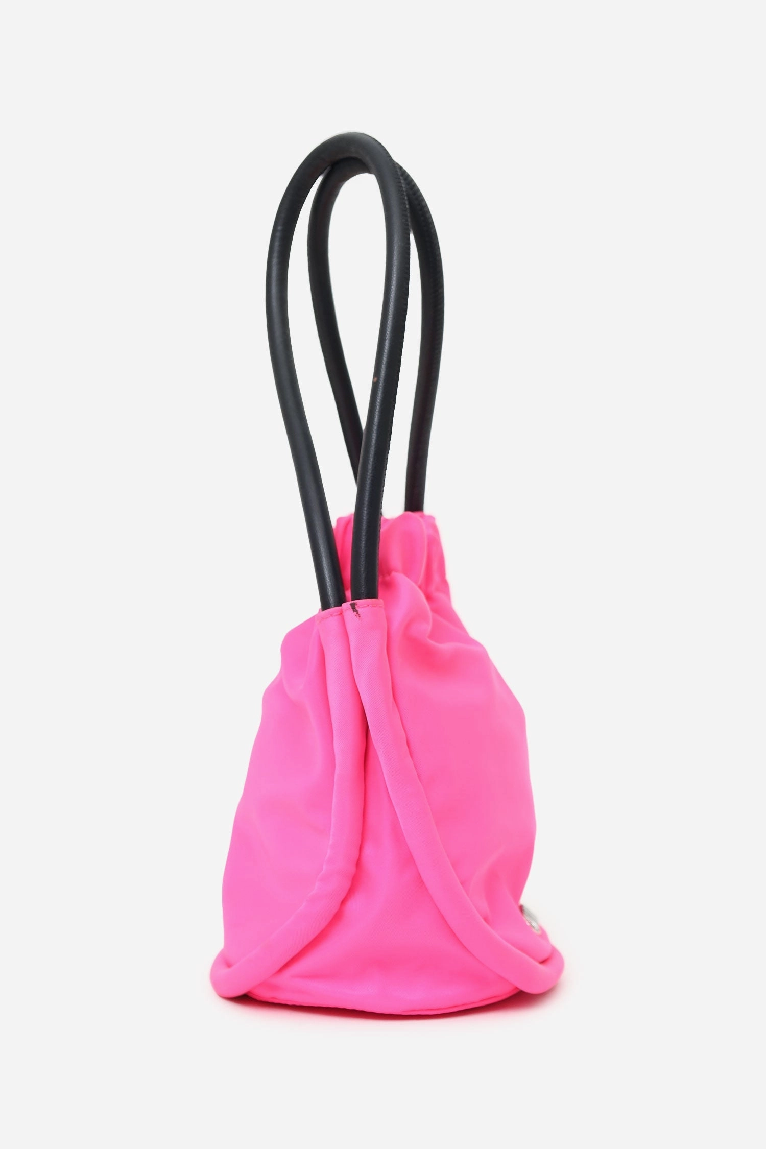 Ganni Pink/Black Nylon Bucket Bag