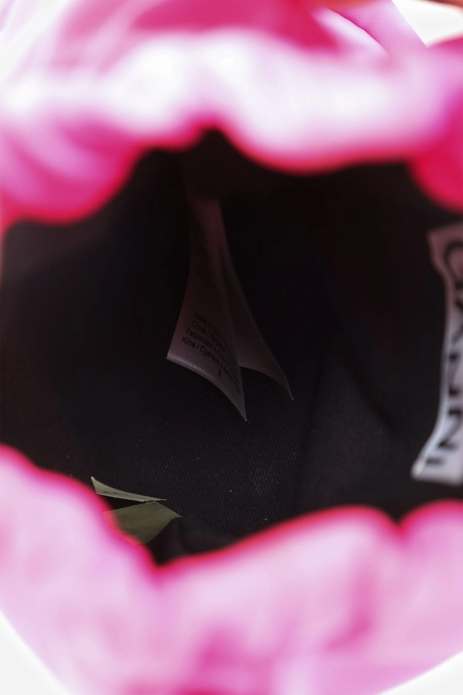 Ganni Pink/Black Nylon Bucket Bag