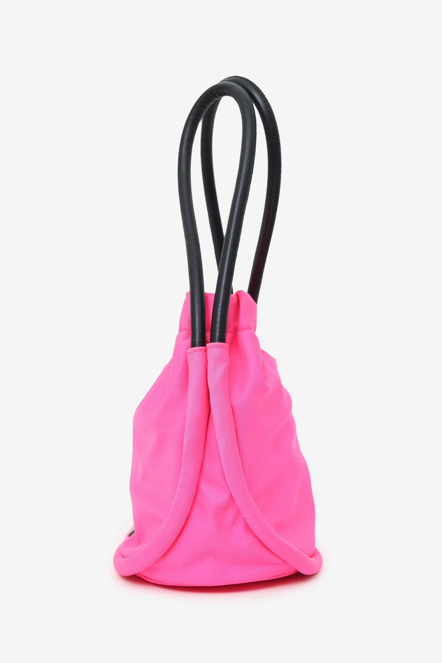 Ganni Pink/Black Nylon Bucket Bag