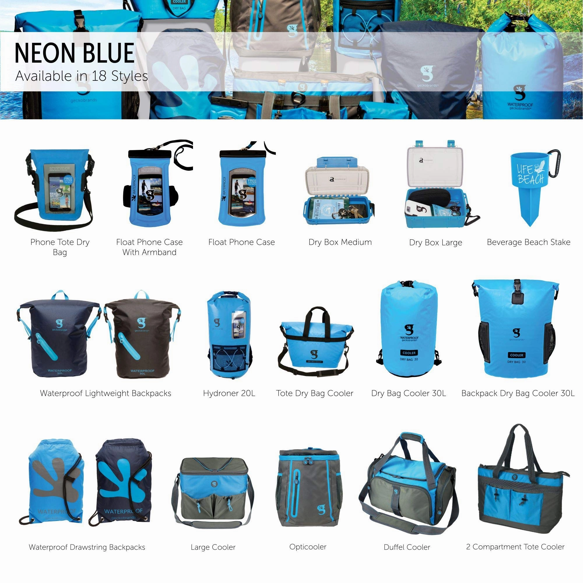 Geckobrands Backpack Dry Bag Cooler