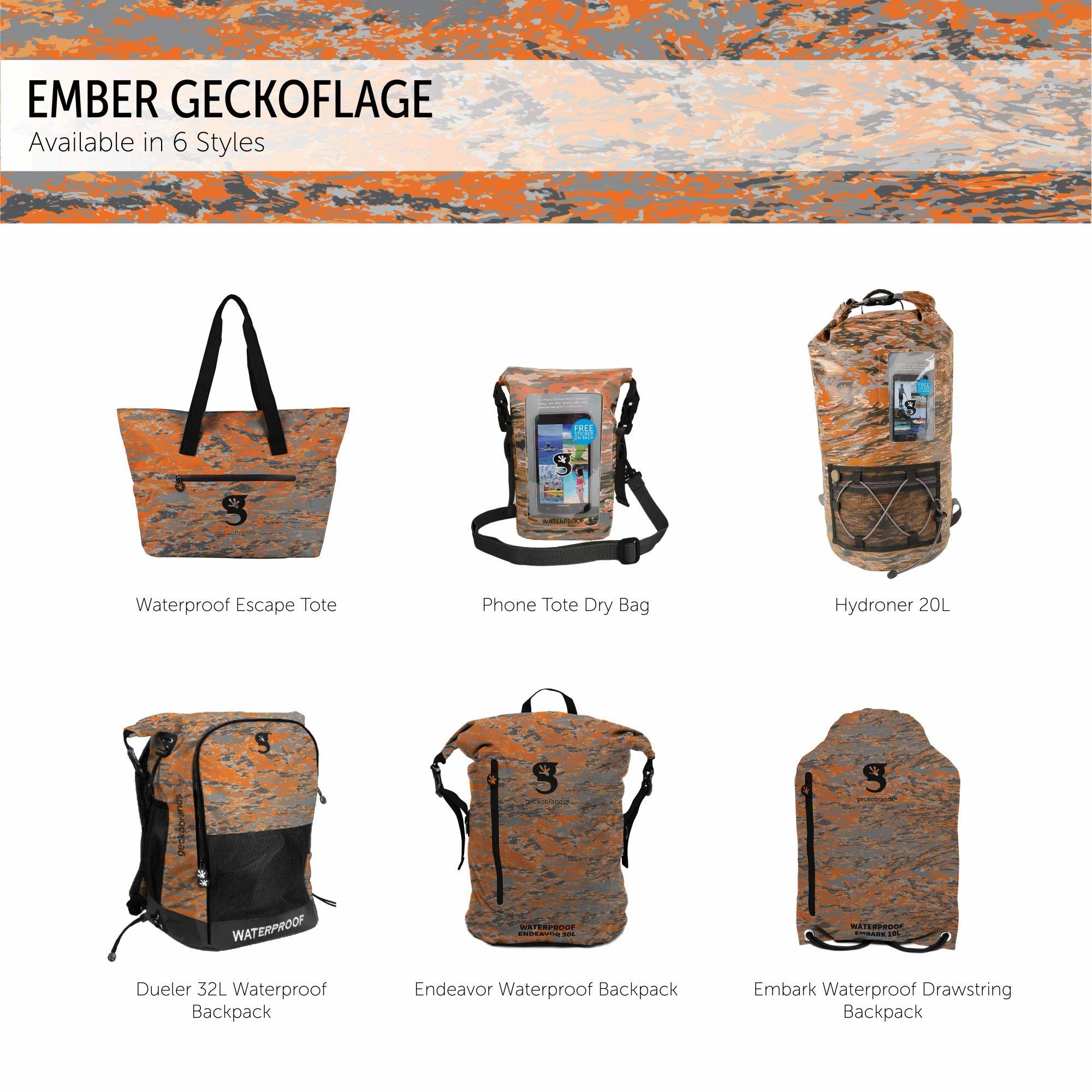 Geckobrands Dueler 32L Waterproof Backpack