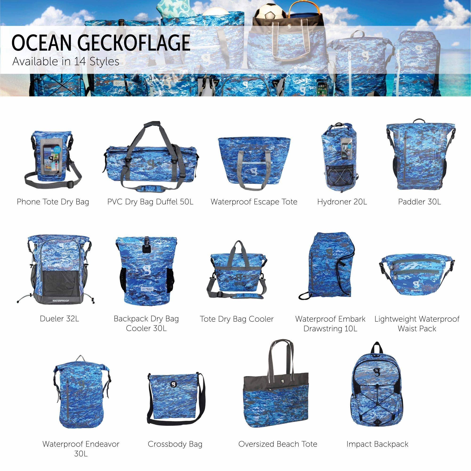 Geckobrands Dueler 32L Waterproof Backpack