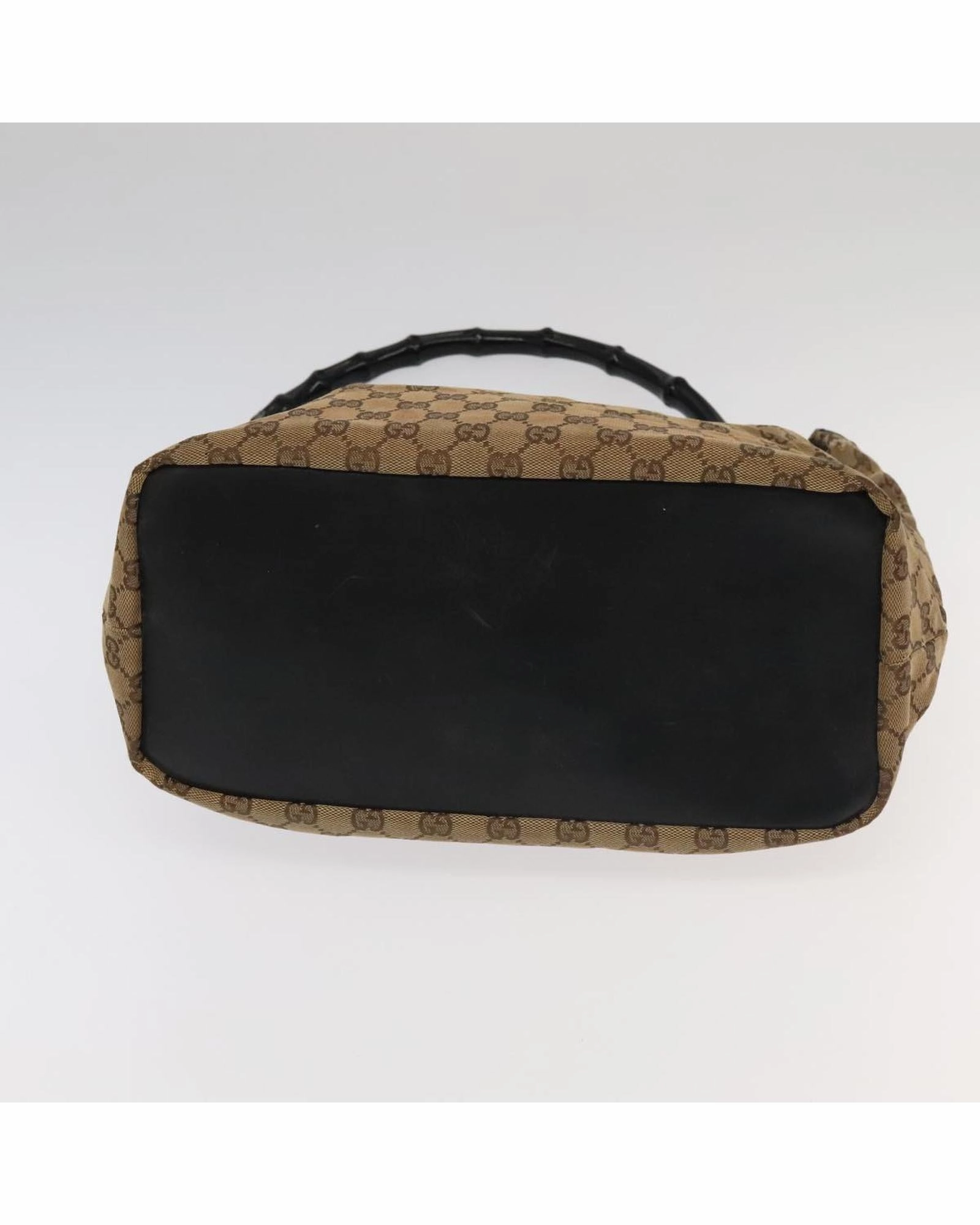 GG Canvas Bamboo Shoulder Bag 2Set Auth am7030