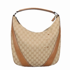 GG Canvas Shoulder Bag Beige