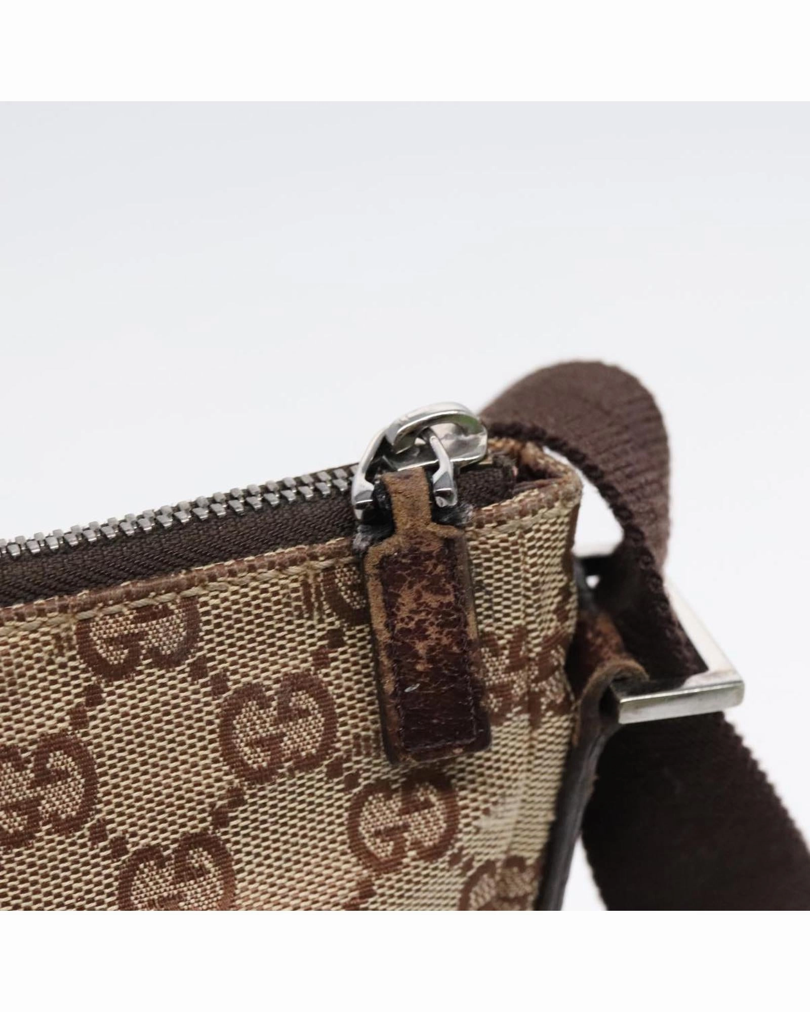 GG Canvas Shoulder Bag with Leather Trim