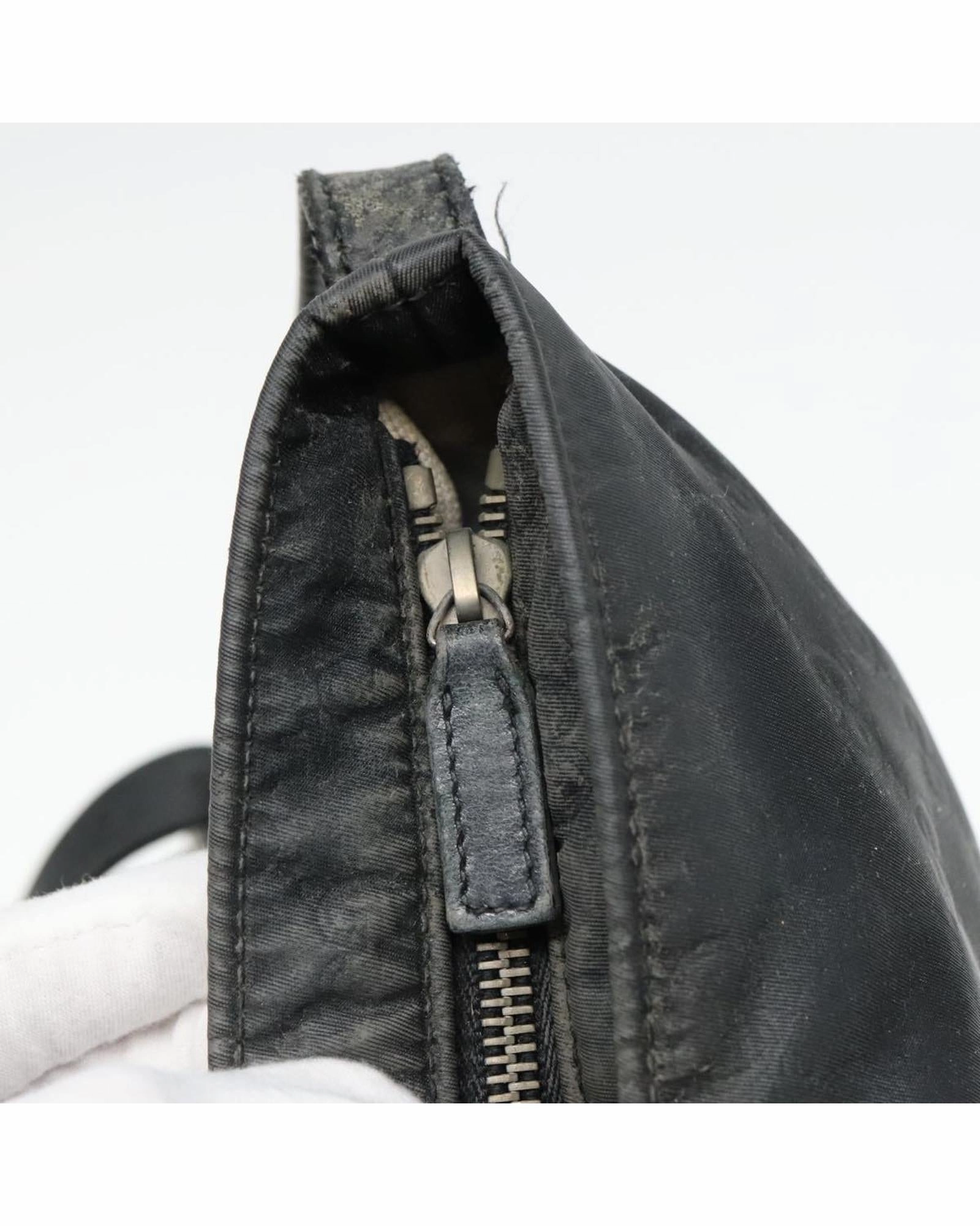 GG Canvas Shoulder Bag with Silver Accents