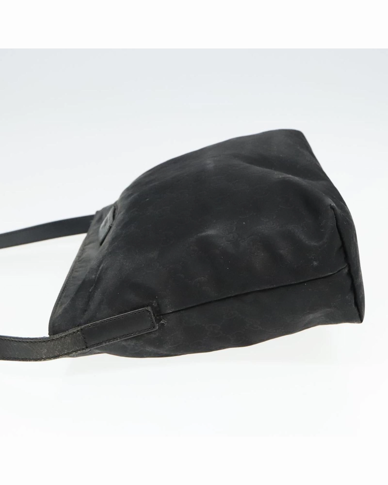 GG Canvas Shoulder Bag with Silver Accents