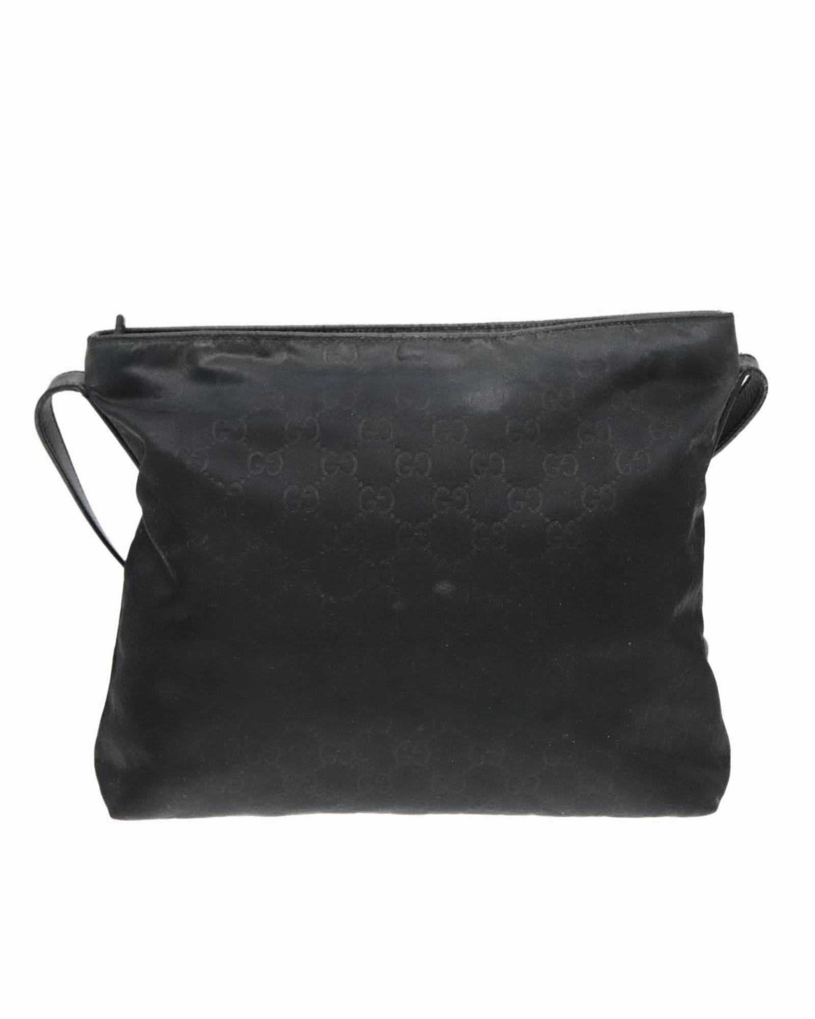 GG Canvas Shoulder Bag with Silver Accents