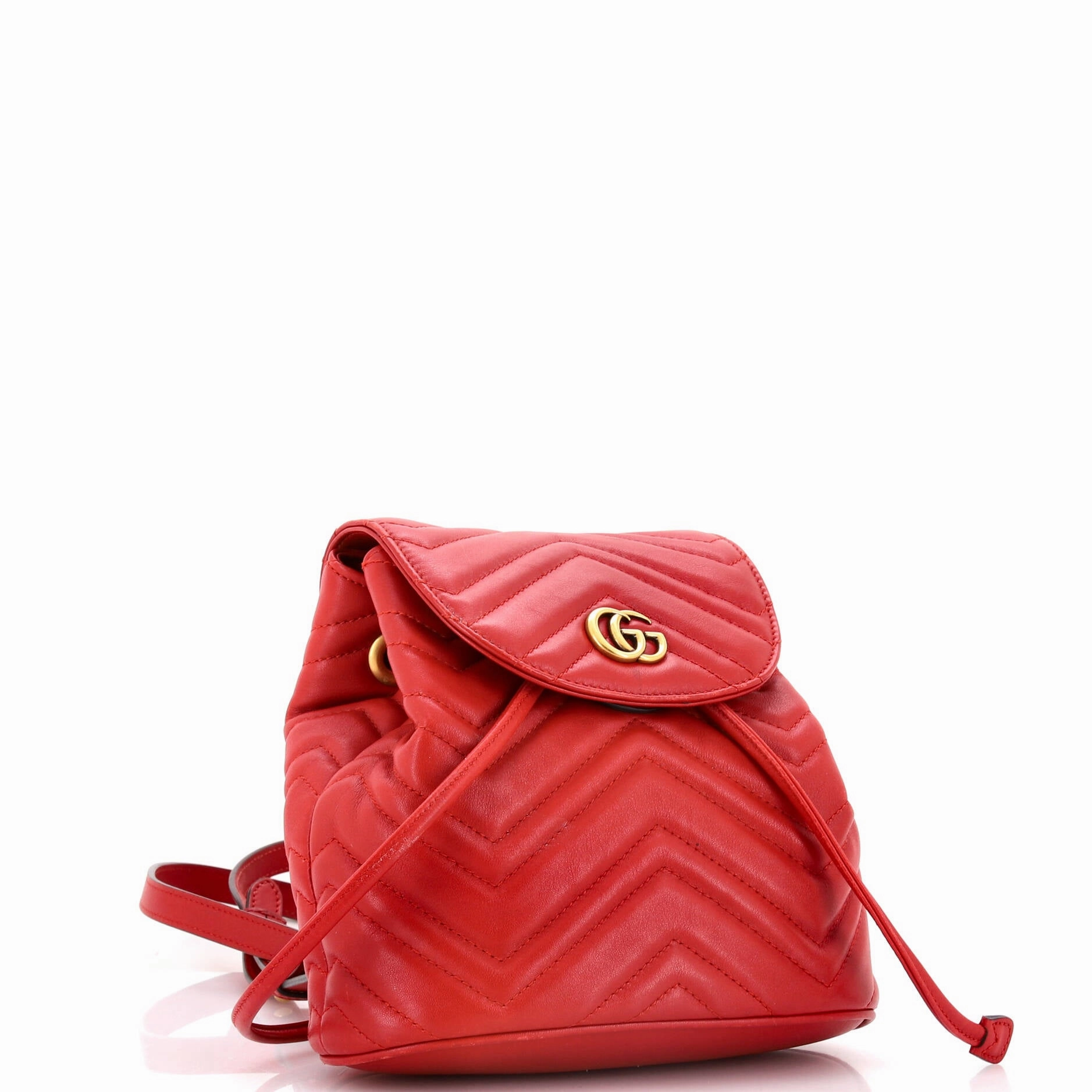 GG Marmont Drawstring Backpack Matelasse Leather Mini