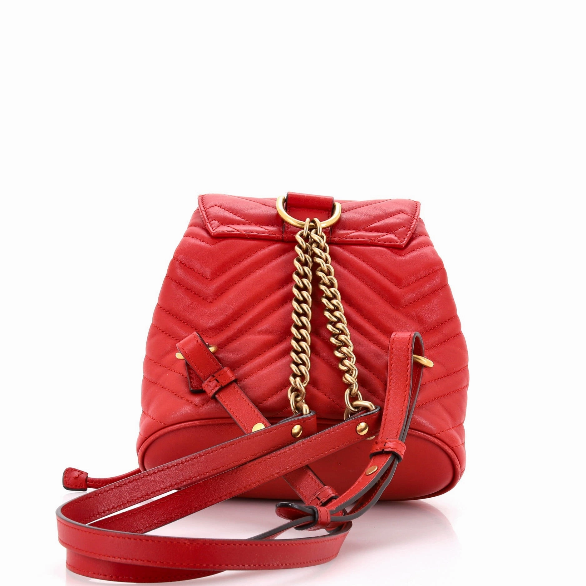 GG Marmont Drawstring Backpack Matelasse Leather Mini