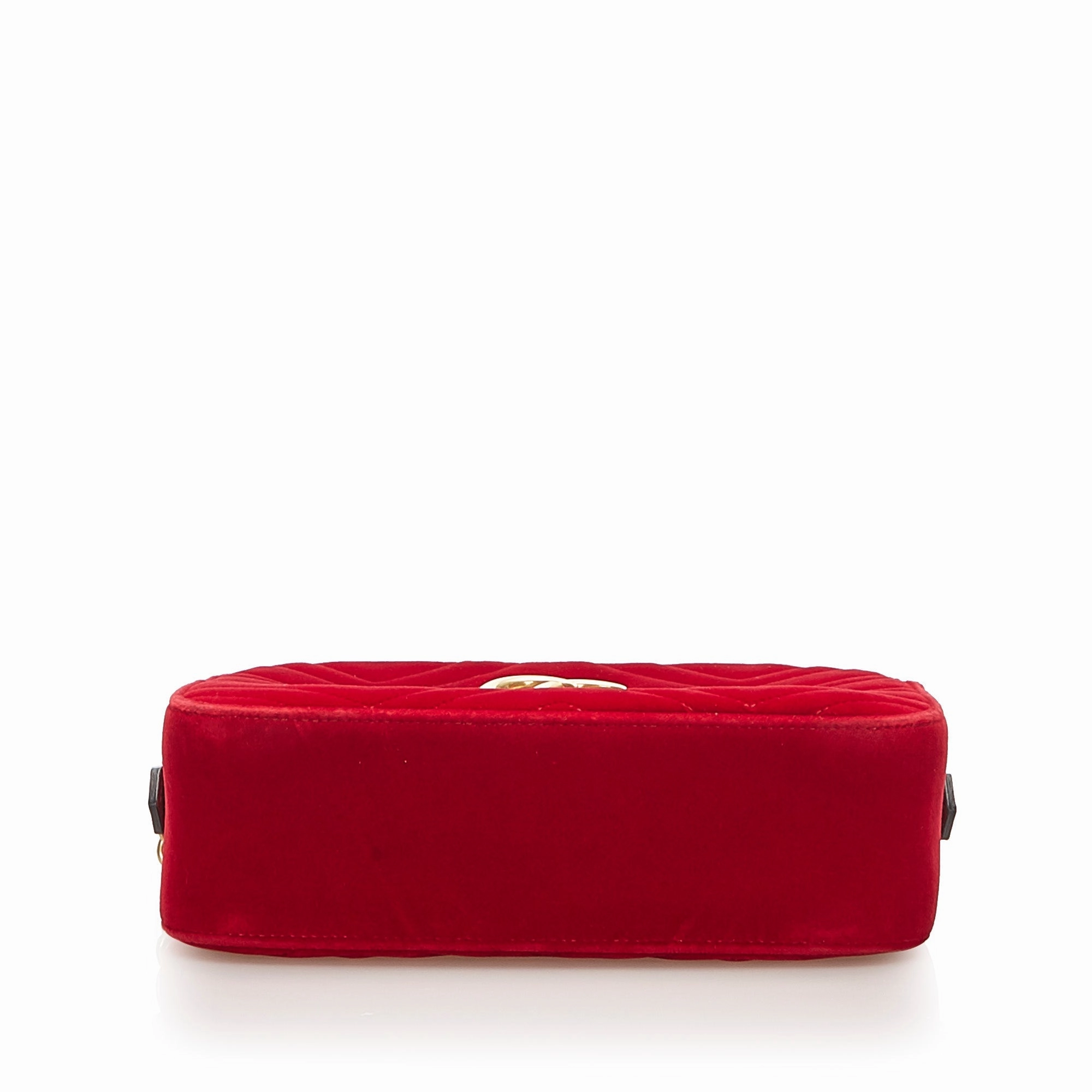 GG Marmont Velvet Crossbody Bag Red