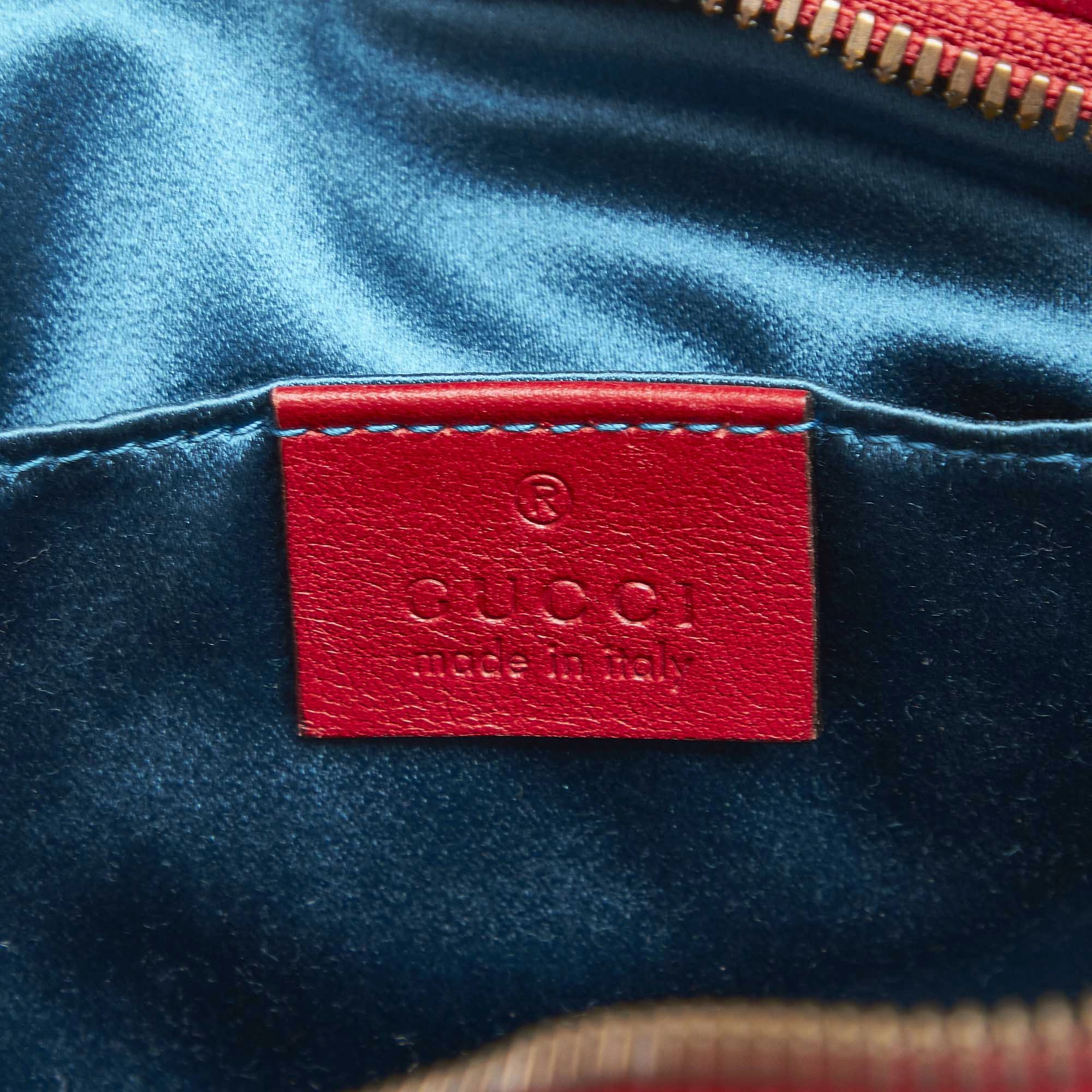 GG Marmont Velvet Crossbody Bag Red