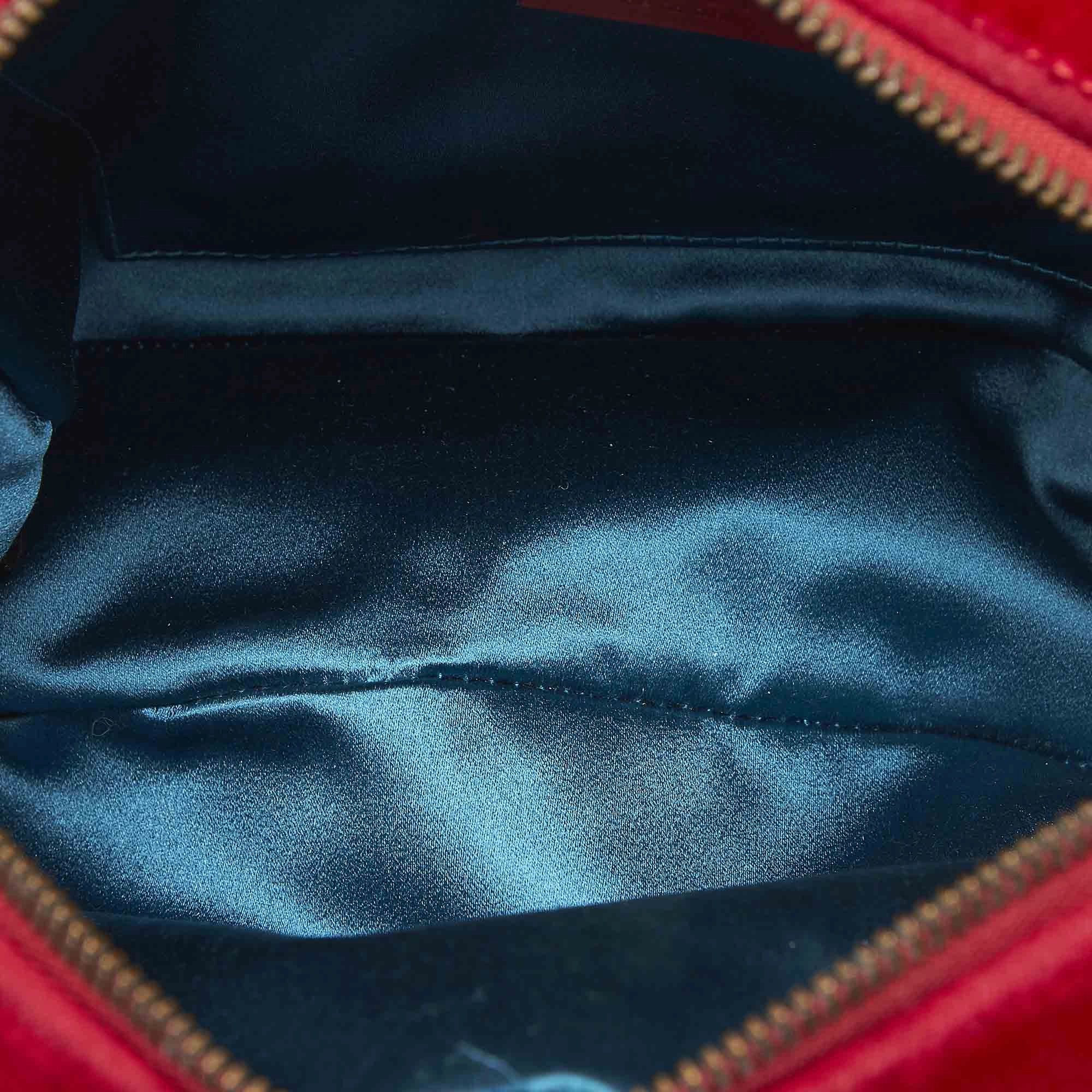 GG Marmont Velvet Crossbody Bag Red