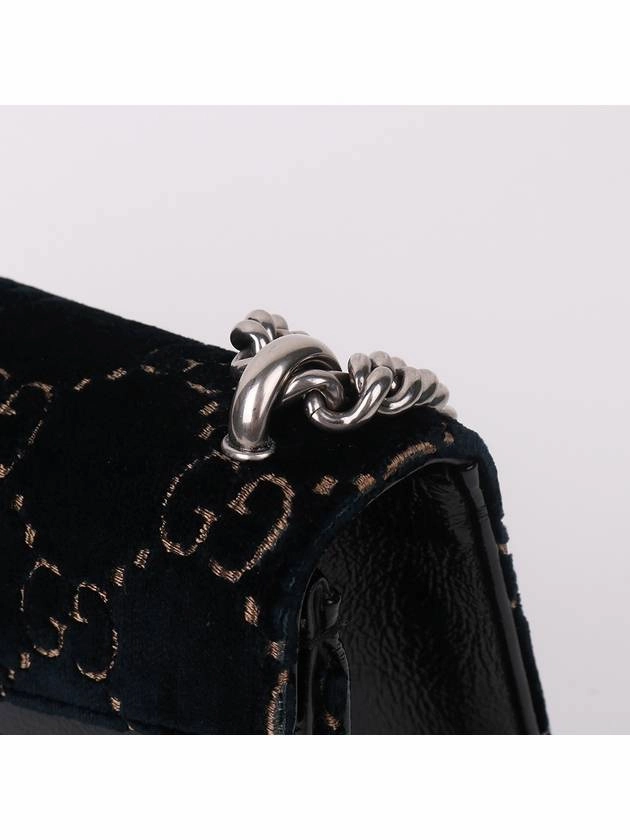 GG pattern black Dionysus small shoulder bag 499623