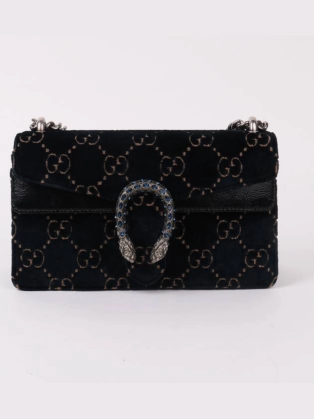 GG pattern black Dionysus small shoulder bag 499623