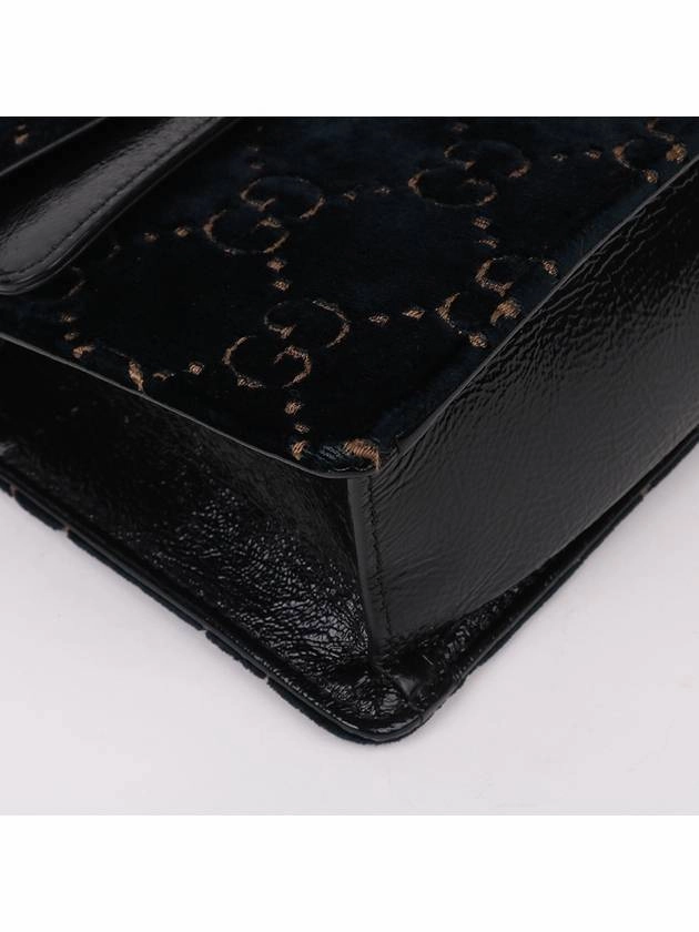 GG pattern black Dionysus small shoulder bag 499623