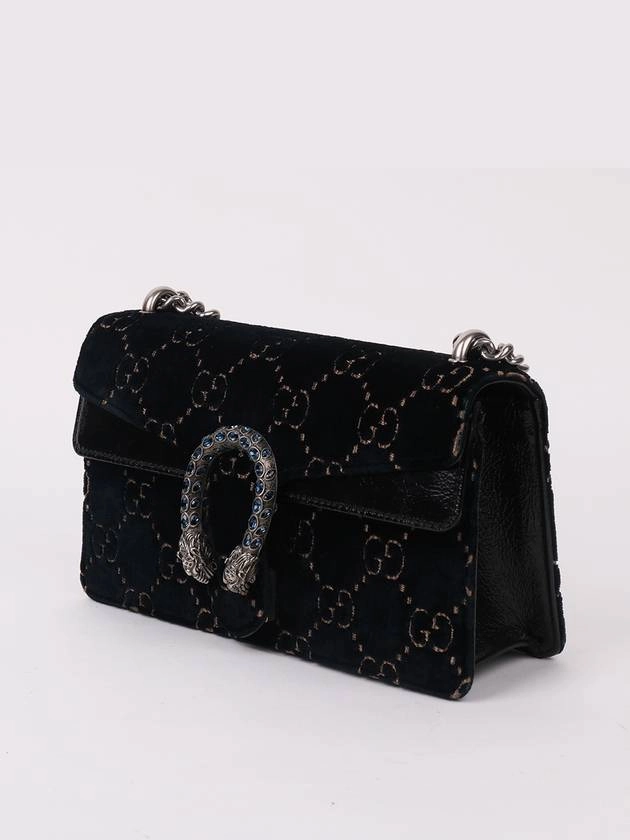 GG pattern black Dionysus small shoulder bag 499623