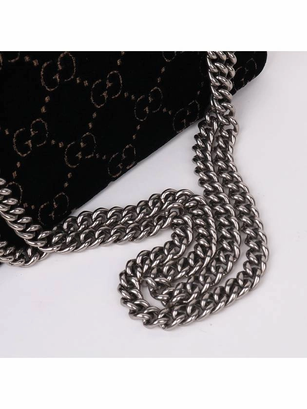 GG pattern black Dionysus small shoulder bag 499623