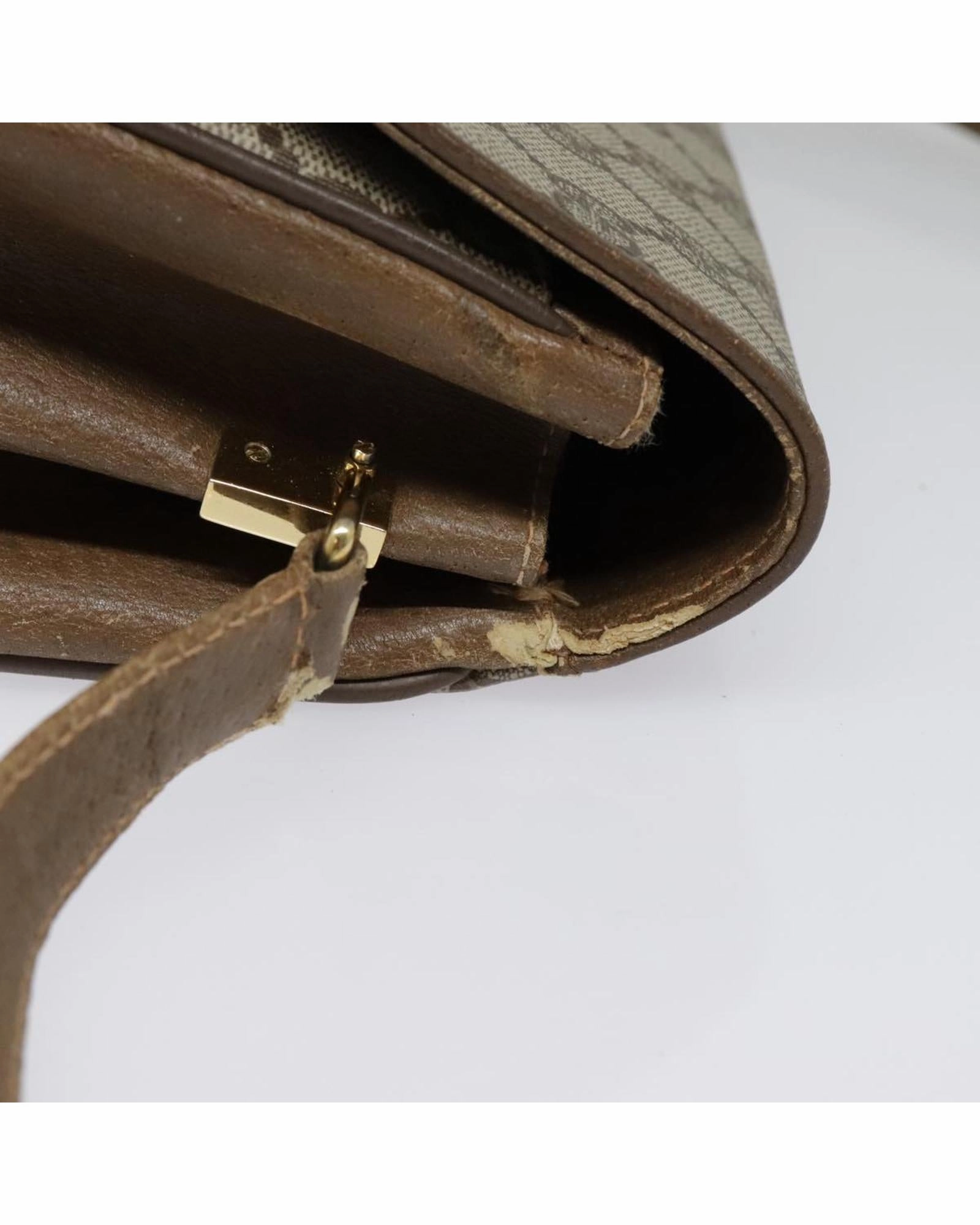 GG Supreme PVC Leather Shoulder Bag with Gold Accents