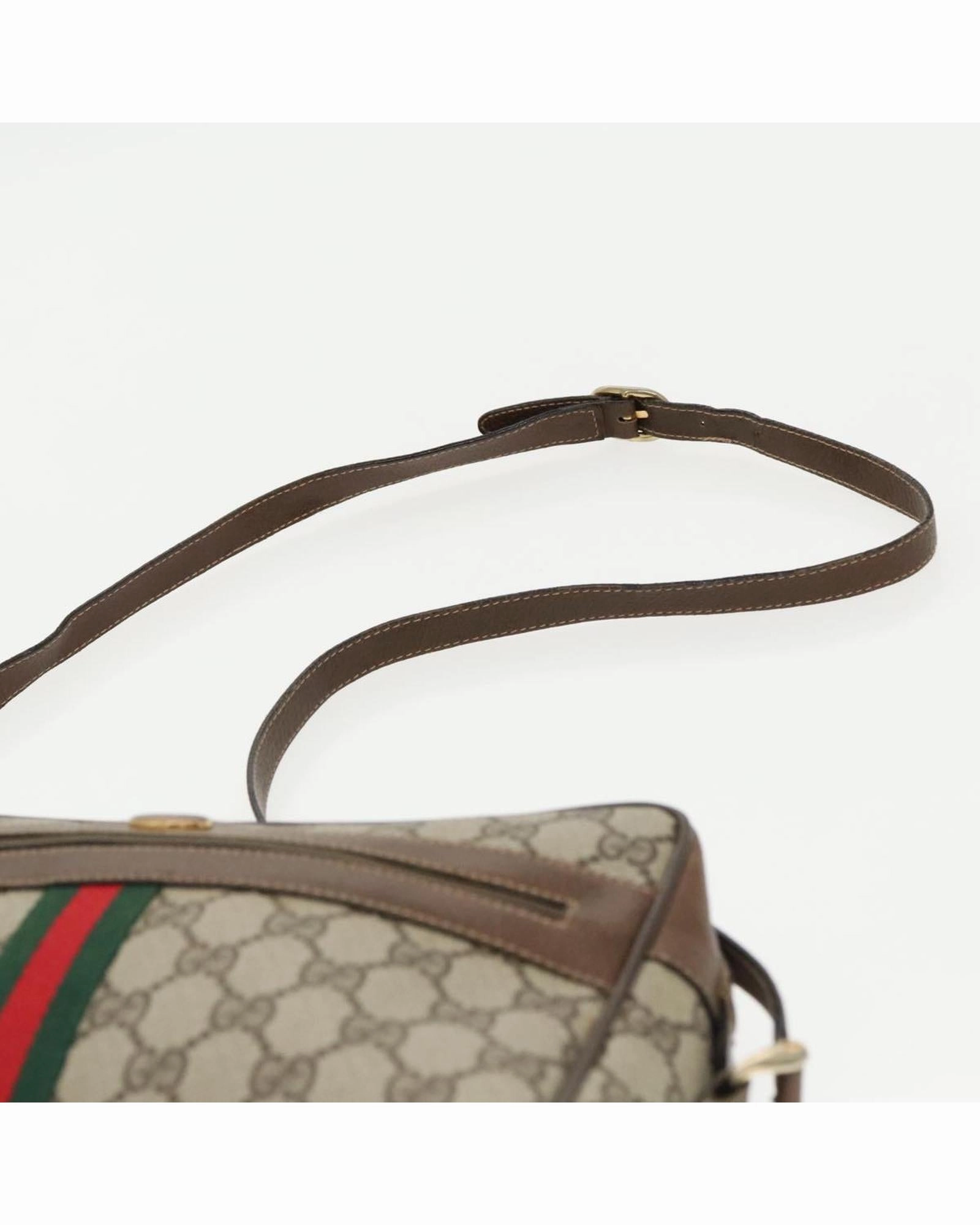 GG Supreme Web Sherry Line PVC Leather Shoulder Bag