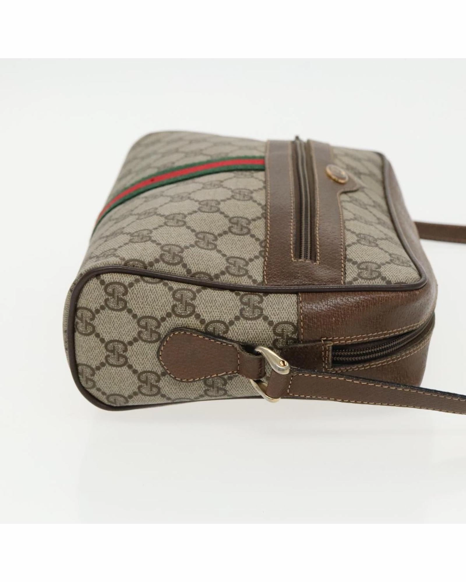 GG Supreme Web Sherry Line PVC Leather Shoulder Bag