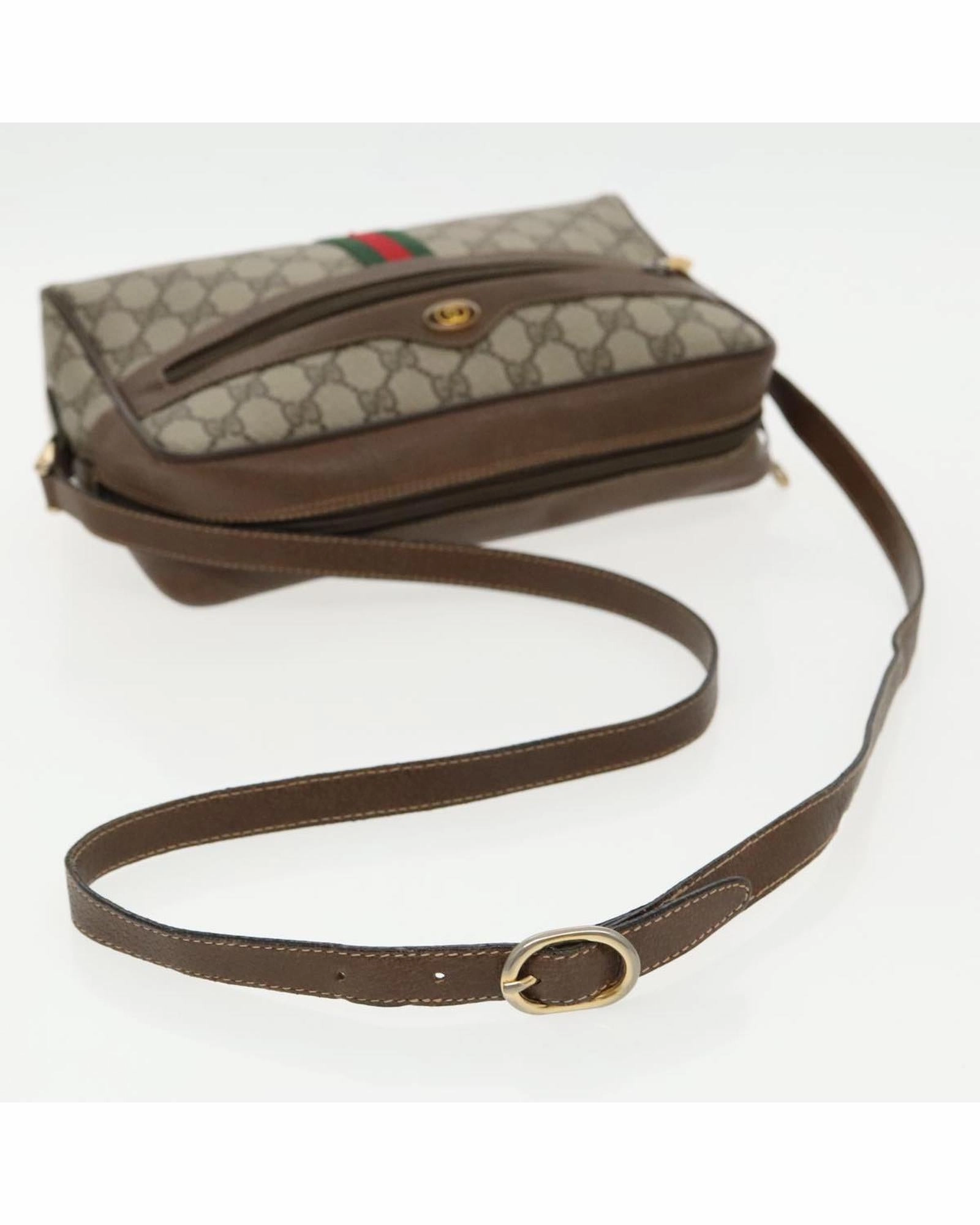 GG Supreme Web Sherry Line PVC Leather Shoulder Bag