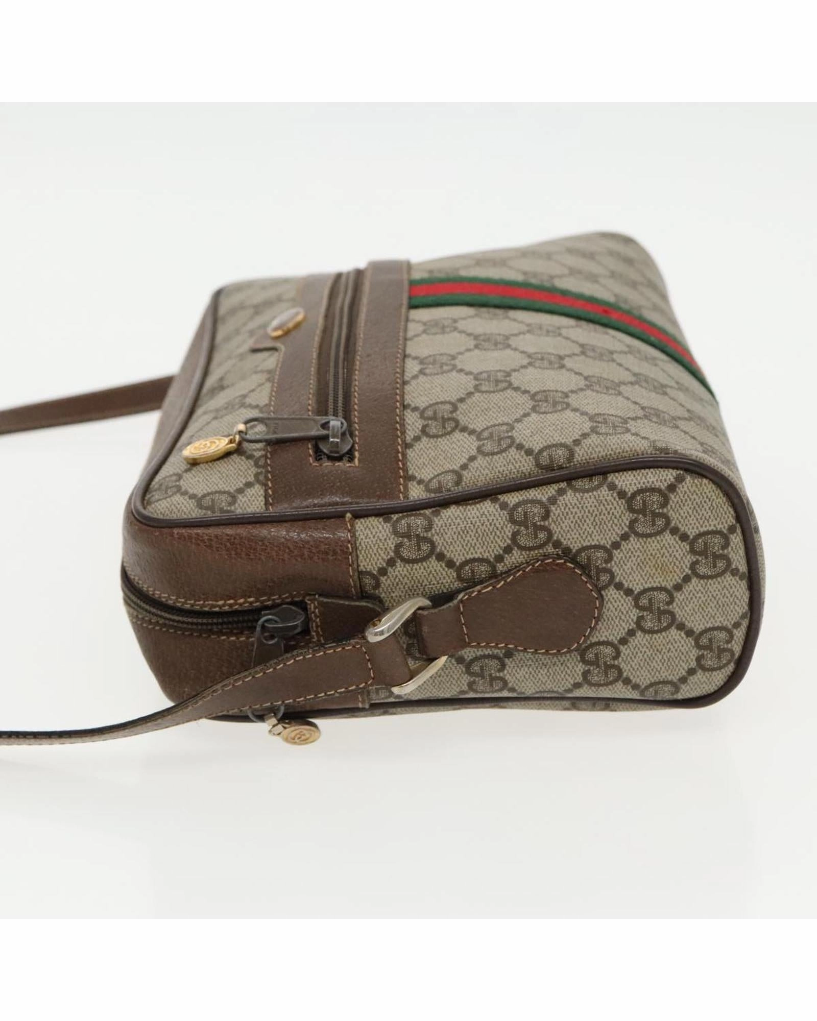 GG Supreme Web Sherry Line PVC Leather Shoulder Bag