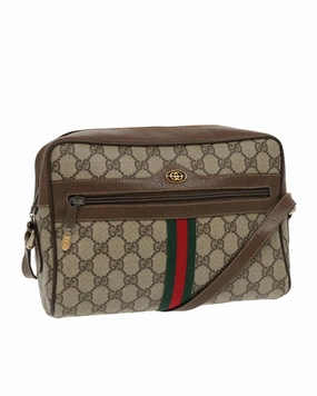 GG Supreme Web Sherry Line PVC Leather Shoulder Bag