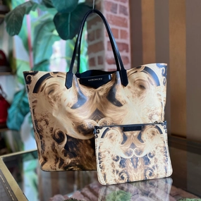GIVENCHY Antigona Shopper Flame Print Canvas Tote Bag
