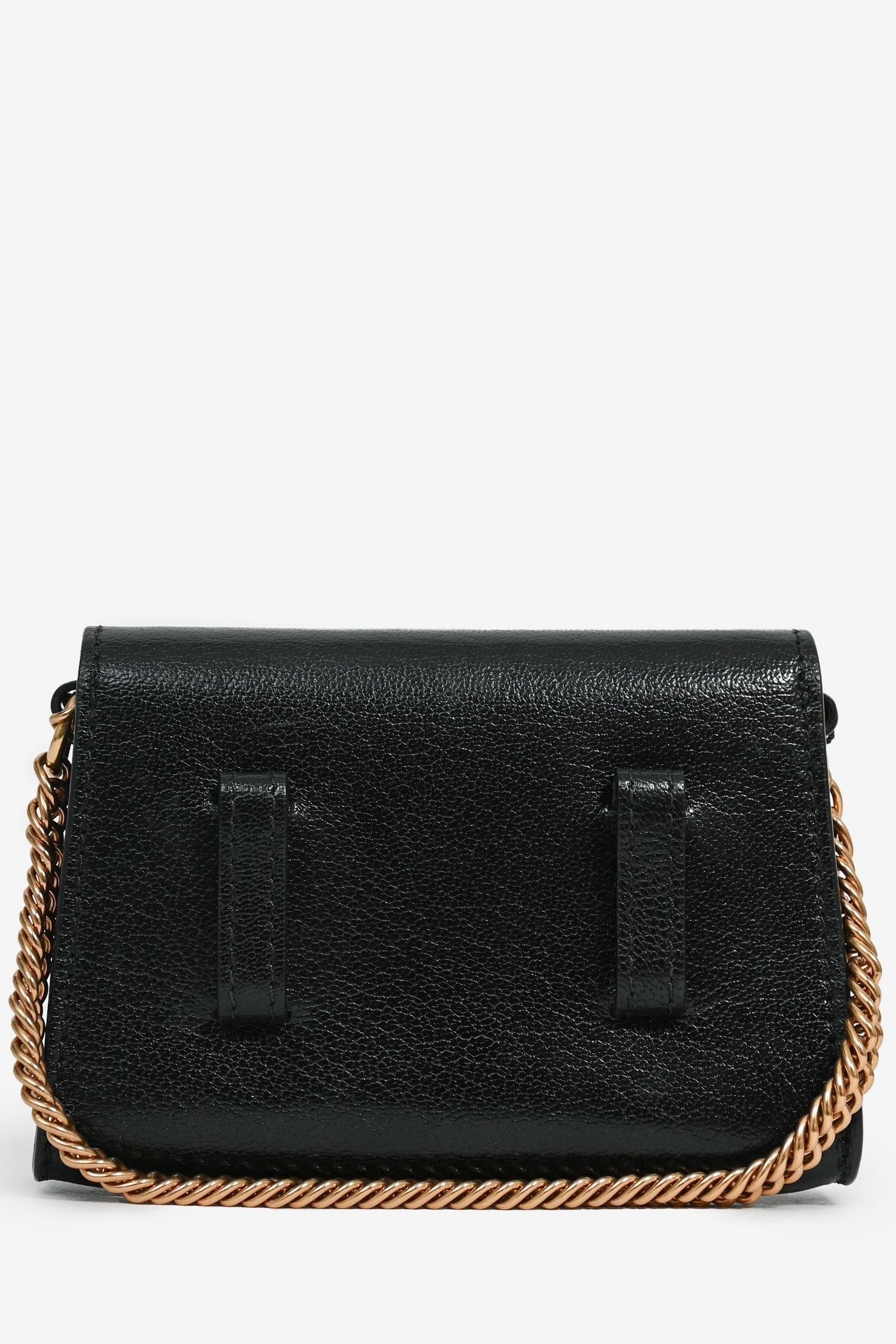 Givenchy Black Leather Grey Suede Nano 'GV3' Bag on Chain