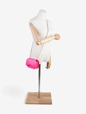 Givenchy Bow Cut Crossbody Neon Pink Leather Mini