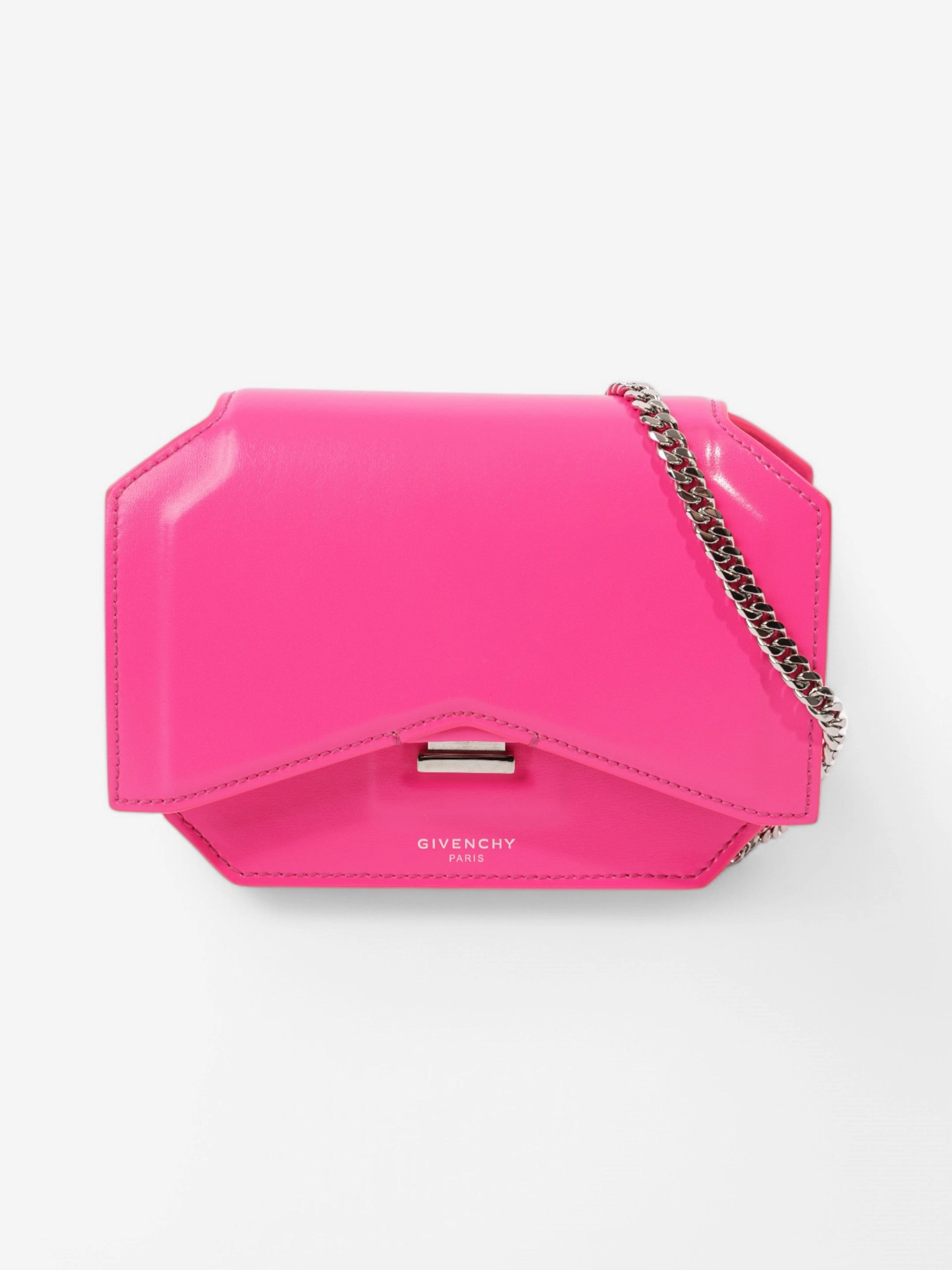 Givenchy Bow Cut Crossbody Neon Pink Leather Mini