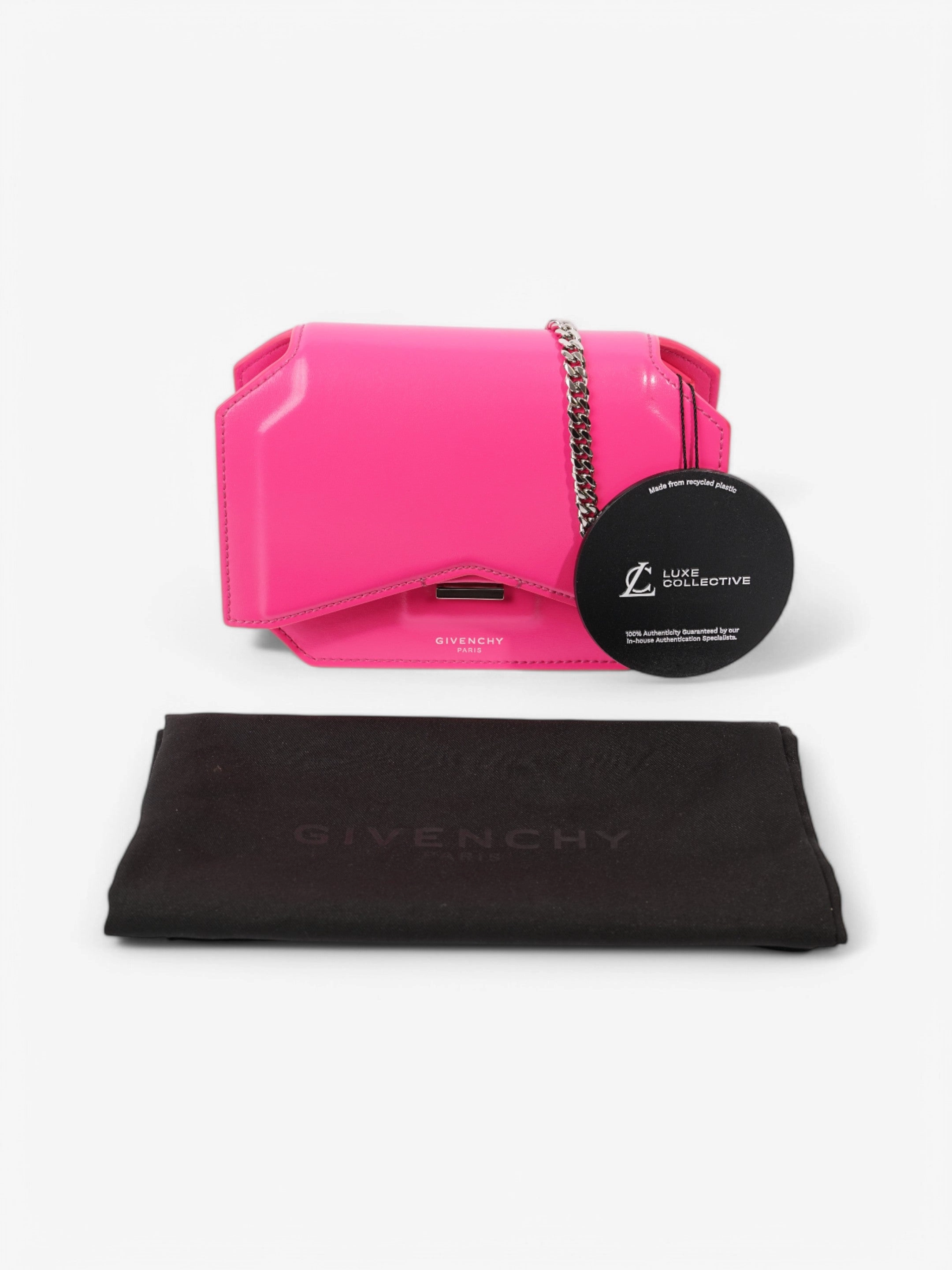 Givenchy Bow Cut Crossbody Neon Pink Leather Mini